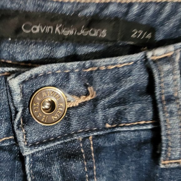 Calvin Klein Distressed Boot Cut Jeans Size 4 / 27 - Picture 9 of 11